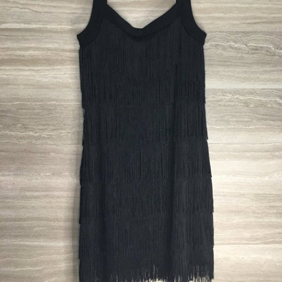 WHBM Sleeveless Tiered Fringe Dress - Picture 2 of 9